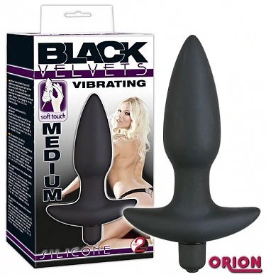 Втулка анальная вибро 5 скоростей BLACK средняя — купить в секс-шопе LoveDoctor