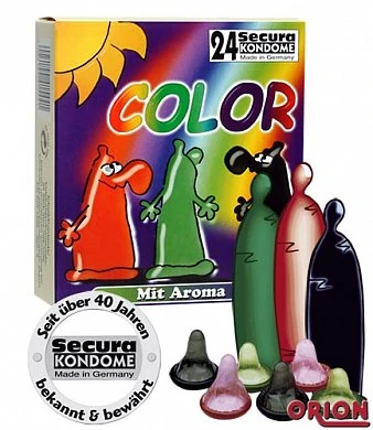 Презервативы цветные Secura Color 24 шт. — купить в секс-шопе LoveDoctor