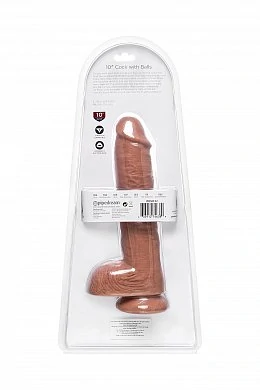 Фаллоимитатор Pipedream,King Cock10" Cock with balls -Tan — фото 9