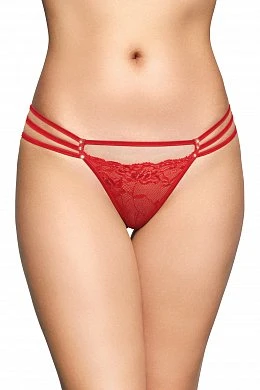 Стринги со стразами SoftLine Collection красный S/M — купить в секс-шопе LoveDoctor