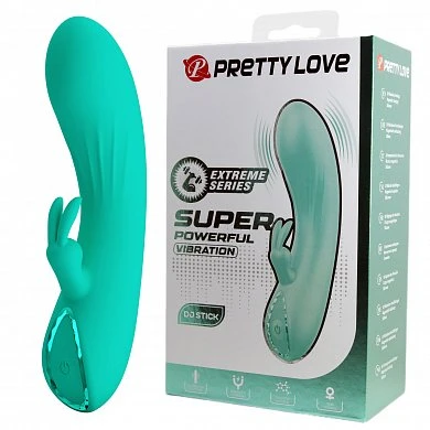Массажёр-кролик с мощной вибрацией DJ Stick бирюзовый — купить в секс-шопе LoveDoctor