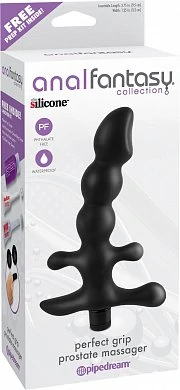 Вибровтулка анальная Perfect Grip Prostate Massager черная — купить в секс-шопе LoveDoctor