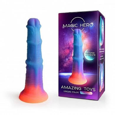 Фаллоимитатор с присоской Magic Hero светящийся в темноте 18 см — купить в секс-шопе LoveDoctor