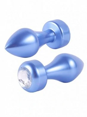 Анальная пробка Aluminium Blue Diamond — купить в секс-шопе LoveDoctor