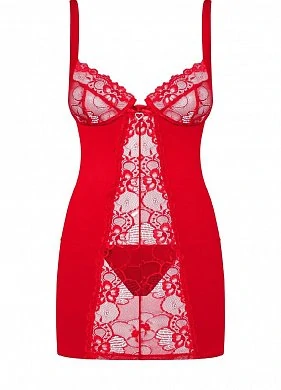 Комбинация и стринги Heartina Obsessive красная L/XL — фото 2