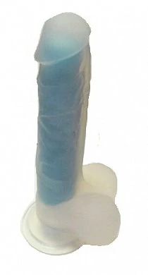 Фаллоимитатор с мошонкой, светящийся в темноте Dildo 19,5 см — фото 2