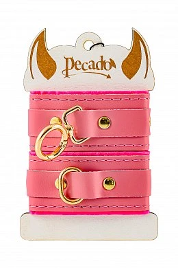 Наручники-браслеты Pecado двуслойные розовые — фото 5