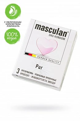 Презервативы Masculan Pur утонченные 3 шт — купить в секс-шопе LoveDoctor