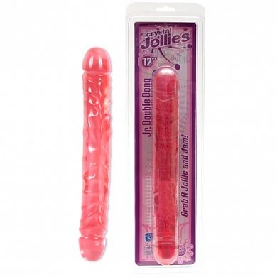 Фаллоимитатор двухсторонний Crystal Jellies 12" розовый — купить в секс-шопе LoveDoctor