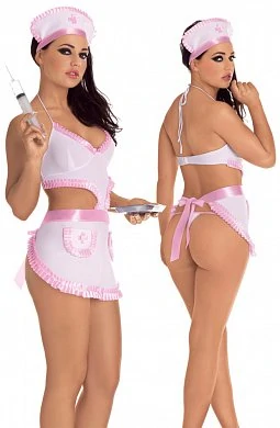 Костюм медсестры 3 предмета белый S/M — купить в секс-шопе LoveDoctor