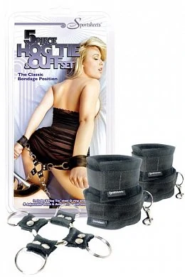 Набор: 4 манжеты+ 1 фиксатор для манжет HOG TIE & CUFF SET — купить в секс-шопе LoveDoctor