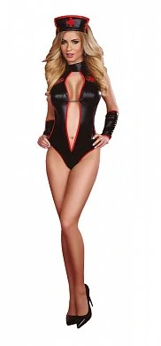 Костюм медсестры Sexy Nurse Surprise LivCo черный S/M — фото 4