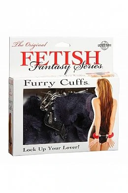 Fetish наручники с искусственным мехом черные — фото 2