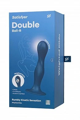Фаллоимитатор Satisfyer Double Ball-R синий 16,5 см — фото 8