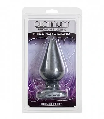 Большая серая пробка Platinum Silicone 13 см — купить в секс-шопе LoveDoctor