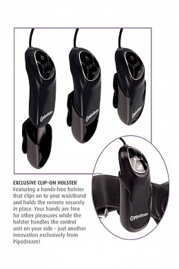 Вибровтулка анальная с ДУ Elite Vibrating Plug черная — фото 3