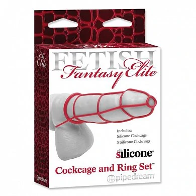Силиконовая сбруя на член Ff Elite Red — купить в секс-шопе LoveDoctor