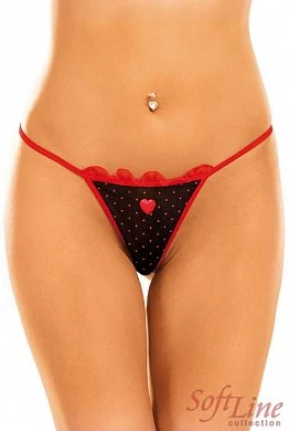 Трусики стринги в горошек S/L — купить в секс-шопе LoveDoctor