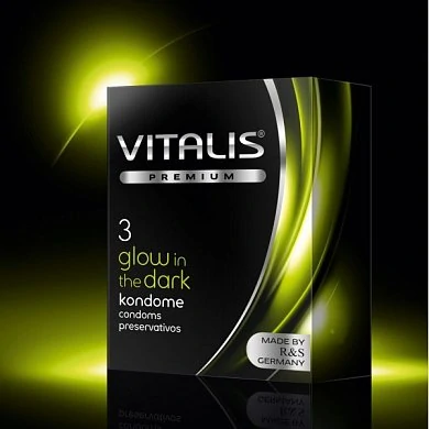 Презервативы ''VITALIS'' PREMIUM светящиеся в темноте №3 — купить в секс-шопе LoveDoctor