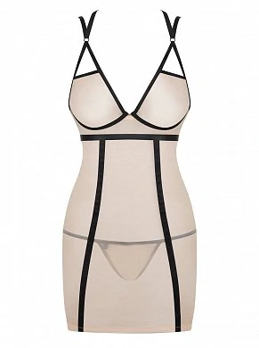 Сорочка с мерцающей нитью и стринги  Nudelia (Obsessive)