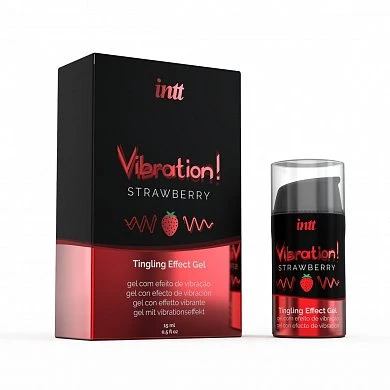 Гель Intt с эффектом вибрации Strawberry 15 мл — купить в секс-шопе LoveDoctor