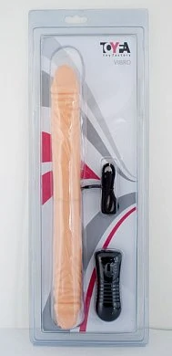 Виброфаллос двусторонний. Размер: длина 35,5 см, диаметр 3,5 - 4 см.