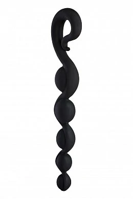 Анальный стимулятор Bend Ybeads силикон чёрный 26 см — фото 3