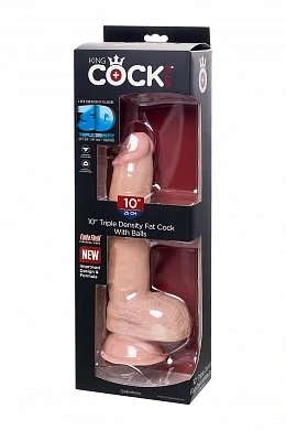 Фаллоимитатор Pipedream King Cock с мошонкой телесный 27,9 см — фото 8