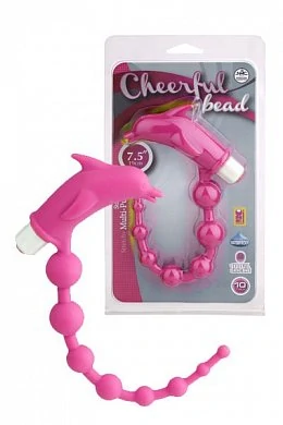 Анальный вибростимулятор розовый Cheerful Bead Dolphin 19 см — купить в секс-шопе LoveDoctor