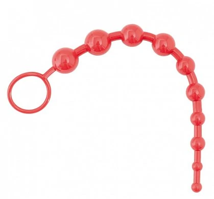 Шарики анальные цепочка 25 см Цвет красный