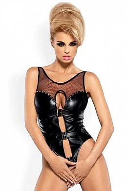 Боди c доступом Punker teddy Obsessive черное L/XL — купить в секс-шопе LoveDoctor