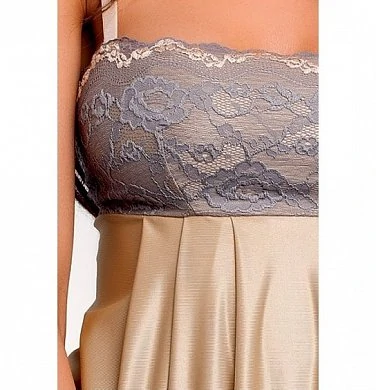 Комбинация и стринги золотистые HONEY CHEMISE L/XL — фото 2