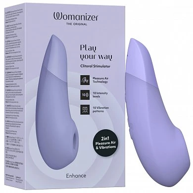 Бесконтактный клиторальный стимулятор Womanizer Enhance с вибрацией сиреневый — купить в секс-шопе LoveDoctor
