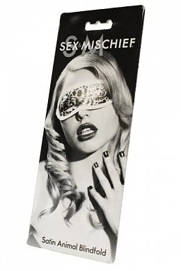 Маска S&M SATIN ANIMAL BLINDFOLD  леопардовая — купить в секс-шопе LoveDoctor