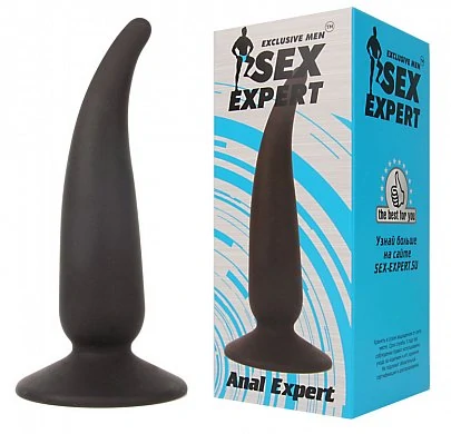 Анальная втулка черная Anal Expert 11 см — купить в секс-шопе LoveDoctor