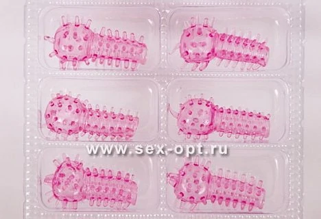 Набор насадок розовые 6 шт — купить в секс-шопе LoveDoctor
