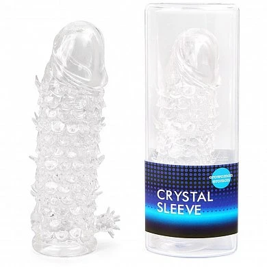 Насадка закрытая с чешуйками Crystal sleeve 13,5 см — купить в секс-шопе LoveDoctor