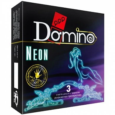 Презерватив Domino Neon светящиеся 3 шт — купить в секс-шопе LoveDoctor