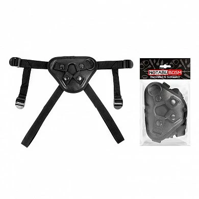 Трусики для страпона черные с кольцом