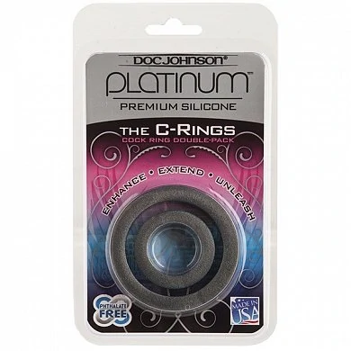 Кольцо - насадка Platinum Silicone - The C-Ring Charcoal — купить в секс-шопе LoveDoctor