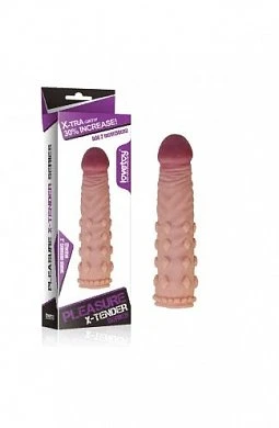 Насадка удлиняющая телесная LoveToy 18,5 см — купить в секс-шопе LoveDoctor