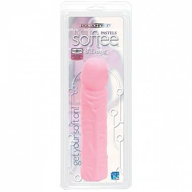 Фаллоимитатор Mr. Softee Dong 8" - Baby Pink — купить в секс-шопе LoveDoctor