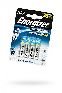 Мизинчиковые батарейки типа ААА Energizerl LR03 maximum 4 шт — купить в секс-шопе LoveDoctor