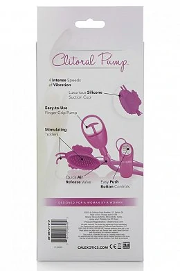 Помпа клиторальная с вибрацией ADV Butterfly Clit Pump Pink — фото 3
