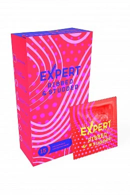 Презервативы Expert Ribbed-Studded ребристо-точечные №15 — купить в секс-шопе LoveDoctor