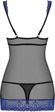 Комбинация и стринги 850-CHE-6 Obsessive черная S/M — фото 3