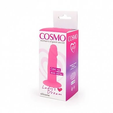 Фалоимитатор Cosmo розовый 10 см — фото 3