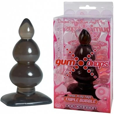 Анальная елочка Triple Bubble Charcoal — купить в секс-шопе LoveDoctor