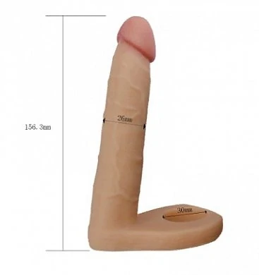 Насадка с анальным стимулятором телесная LoveToy 15,8 см — фото 2