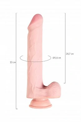 Фаллоимитатор Pipedream King Cock с мошонкой телесный 33 см — фото 15